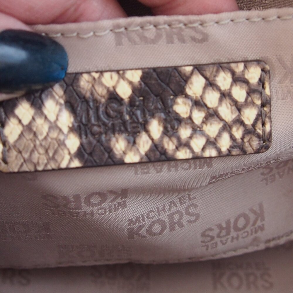 Michael Michael Kors Python Snake Embossed Leathe… - image 6